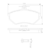 Brembo Front Brake Pads Set P85015N