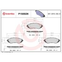 Brembo Front Brake Pads Set P15002N