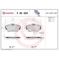 Brembo Front Brake Pads Set P85050