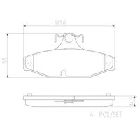 Brembo Rear Brake Pads Set P99010N