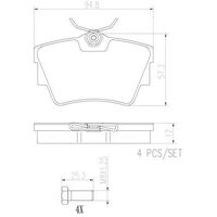 Brembo Rear Brake Pads Set P59041N