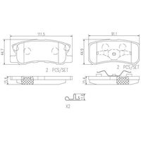 Brembo Rear Brake Pads Set P54031N