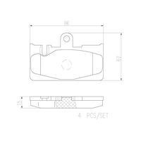 Brembo Rear Brake Pads Set P83059N
