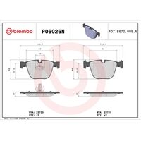 Brembo Rear Brake Pads Set P06026N