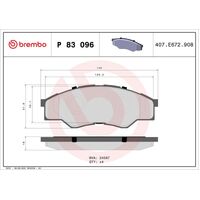 Brembo Front Brake Pads Set P83096
