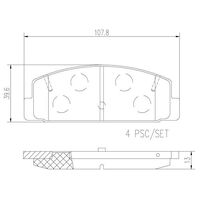 Brembo Rear Brake Pads Set P49036N
