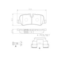 Brembo Rear Brake Pads Set P44013N