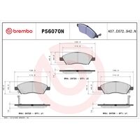 Brembo Front Brake Pads Set P56070N
