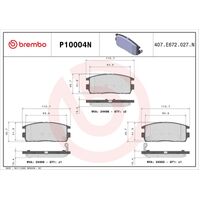 Brembo Rear Brake Pads Set P10004N