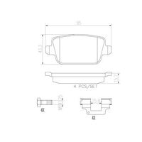 Brembo Rear Brake Pads Set P44016N