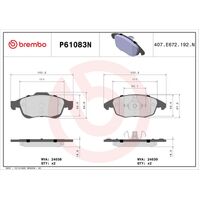 Brembo Front Brake Pads Set P61083N