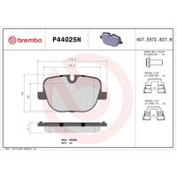 Brembo Rear Brake Pads Set P44025N