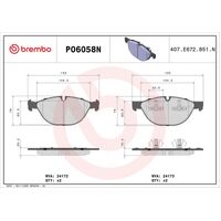 Brembo Front Brake Pads Set P06058N