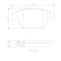 Brembo Rear Brake Pads Set P85114N