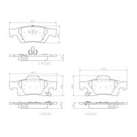 Brembo Rear Brake Pads Set P37016N