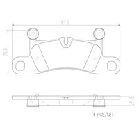 Brembo Rear Brake Pads Set P65027N