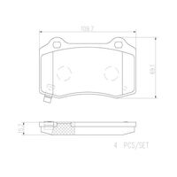 Brembo Rear Brake Pads Set P11024N