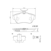Brembo Rear Brake Pads Set P61095N