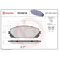 Brembo Front Brake Pads Set P37021N