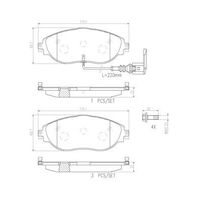 Brembo Front Brake Pads Set P85144N