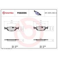 Brembo Rear Brake Pads Set P06009N
