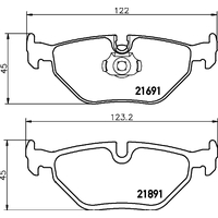 Hella Pagid Brake Pad Set T1104