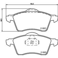 Hella Pagid Brake Pad Set T1107