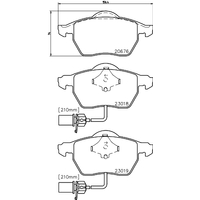 Hella Pagid Brake Pad Set T1388