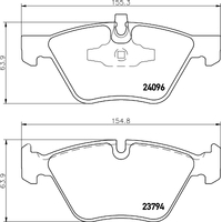 Hella Pagid Brake Pad Set T1509