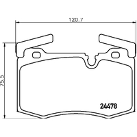 Hella Pagid Brake Pad Set T1793