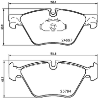 Hella Pagid Brake Pad Set T1818