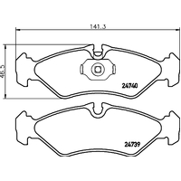 Hella Pagid Brake Pad Set T1826