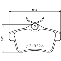 Hella Pagid Brake Pad Set T1844