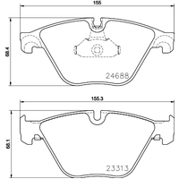 Hella Pagid Brake Pad Set T1962