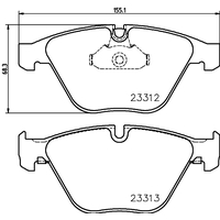 Hella Pagid Brake Pad Set T1989
