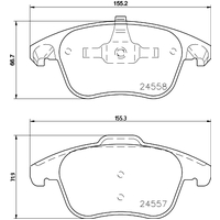 Hella Pagid Brake Pad Set T2013