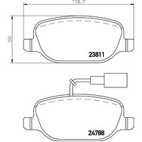 Hella Pagid Brake Pad Set T2014
