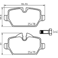 Hella Pagid Brake Pad Set T2027