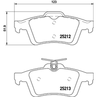 Hella Pagid Brake Pad Set T2050