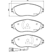 Hella Pagid Brake Pad Set T2074