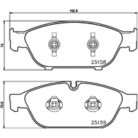 Hella Pagid Brake Pad Set T2093