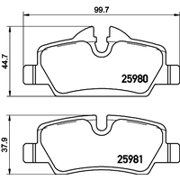 Hella Pagid Brake Pad Set T2341