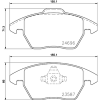Hella Pagid Brake Pad Set T2444