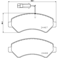 Hella Pagid Brake Pad Set T2472