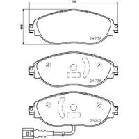 Hella Pagid Brake Pad Set T2488