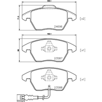 Hella Pagid Brake Pad Set T2498