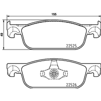 Hella Pagid Brake Pad Set T2594