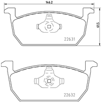 Hella Pagid Brake Pad Set T2656
