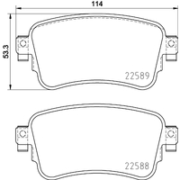 Hella Pagid Brake Pad Set T2665