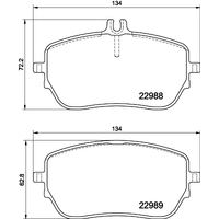 Hella Pagid Brake Pad Set T2800